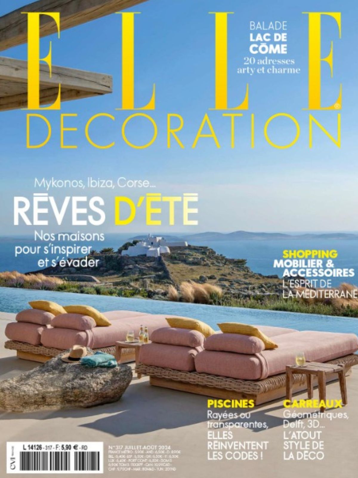 Tomète dans le ELLE Décoration juillet-août 2024