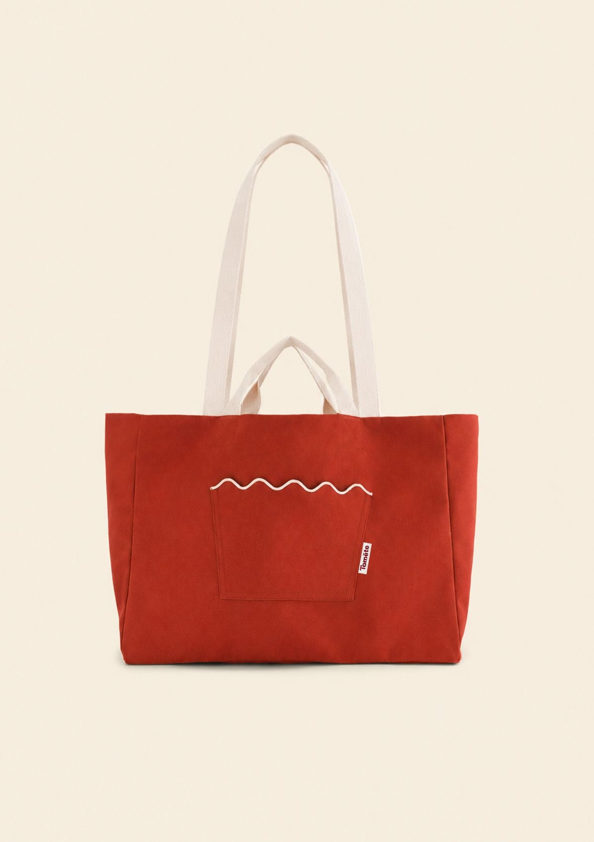 Le cabas Ondes Rouge & Blanc