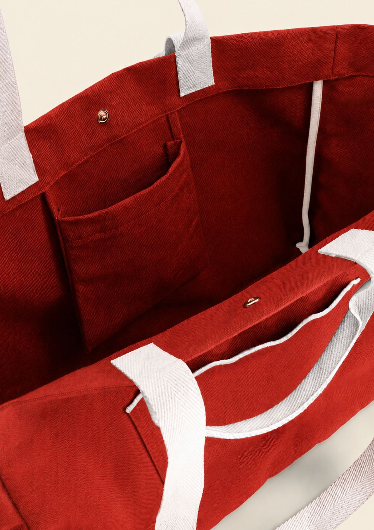 Le cabas Ondes Rouge & Blanc