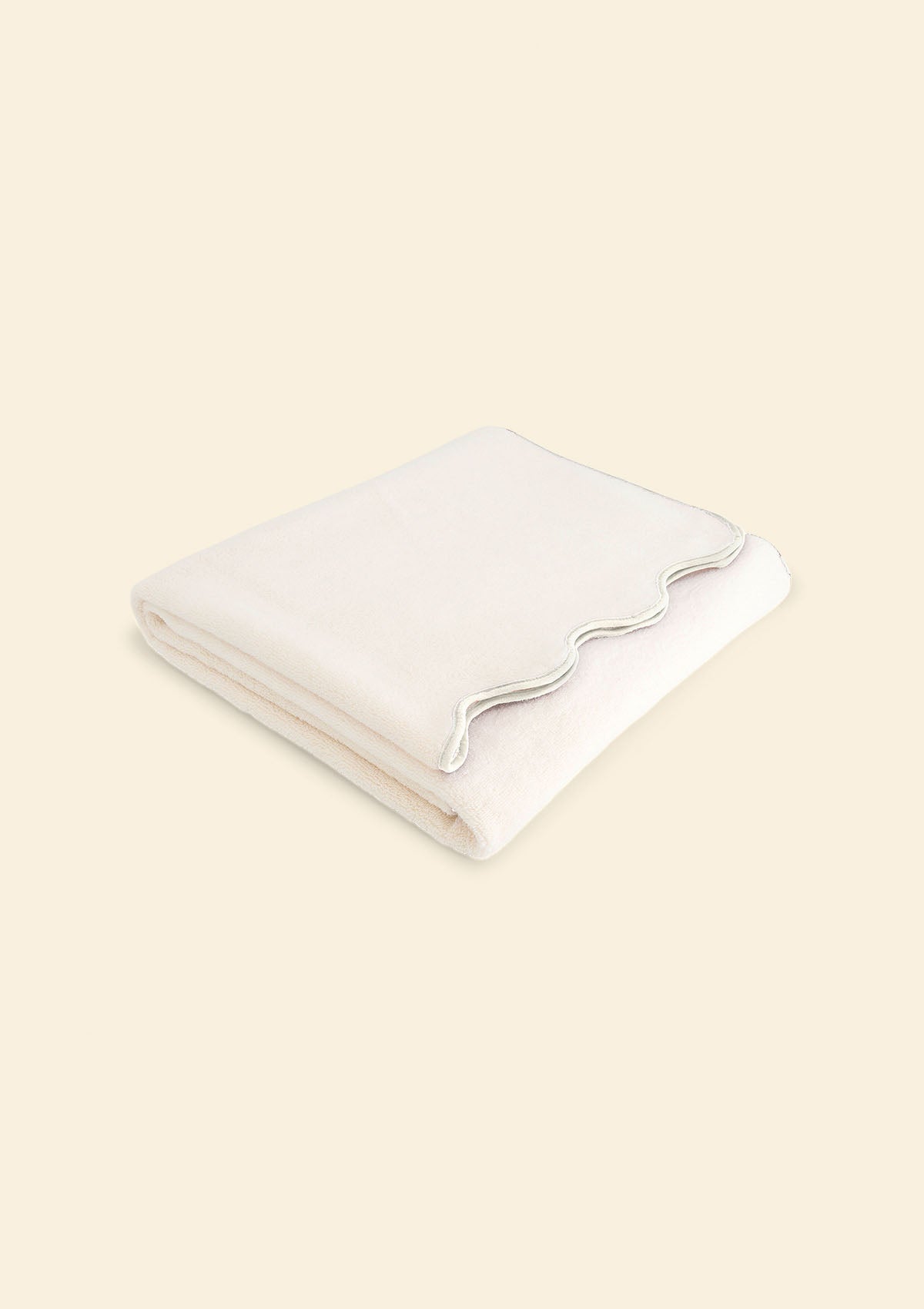 The ivory cotton wavy bath sheet