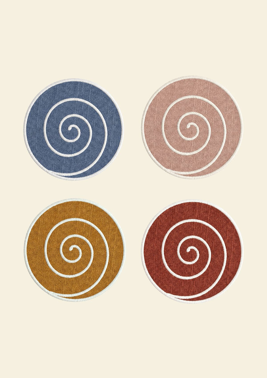 Volute Linen Coasters Multi (Set of 4)