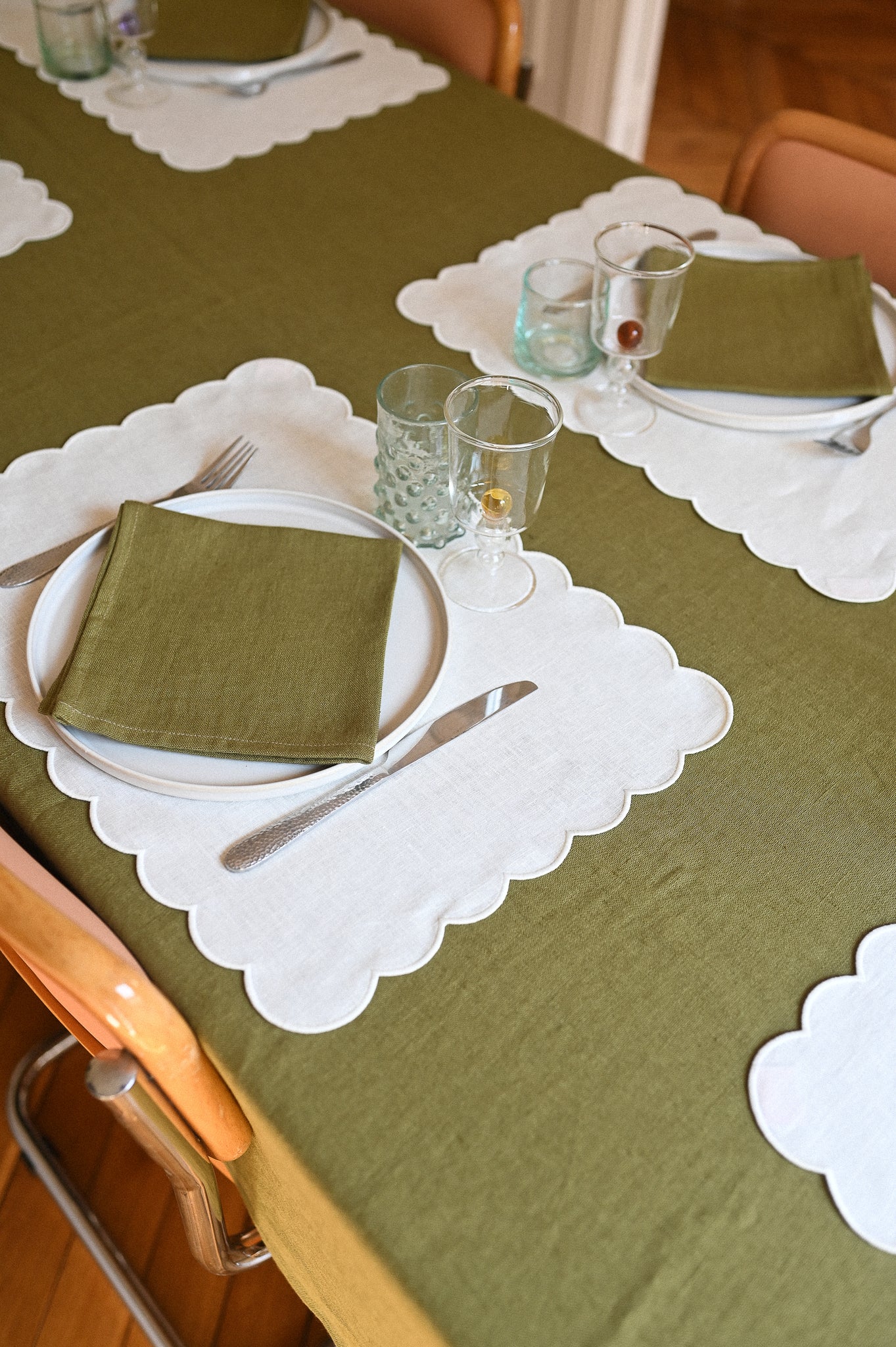 La nappe en lin Vert olive