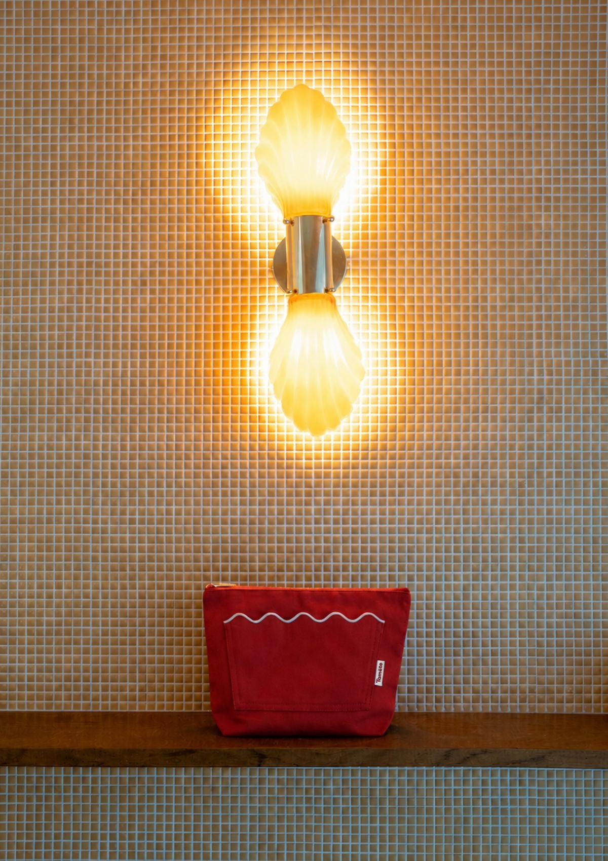 La pochette Ondes Rouge & Blanc