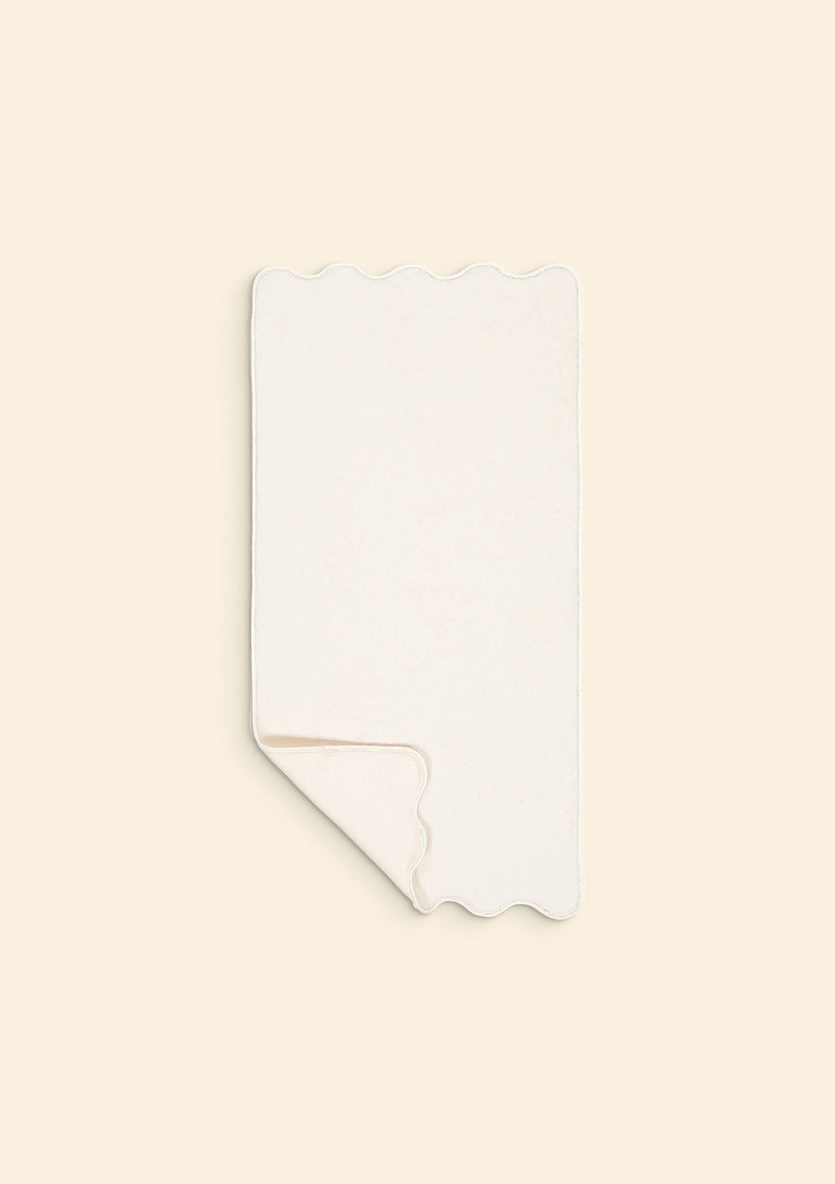 The ivory cotton wavy hand towel