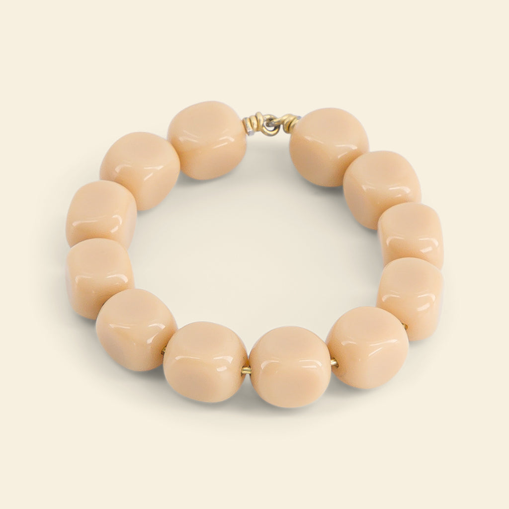 Les ronds de serviette bijoux perles Ivoire & Bleu