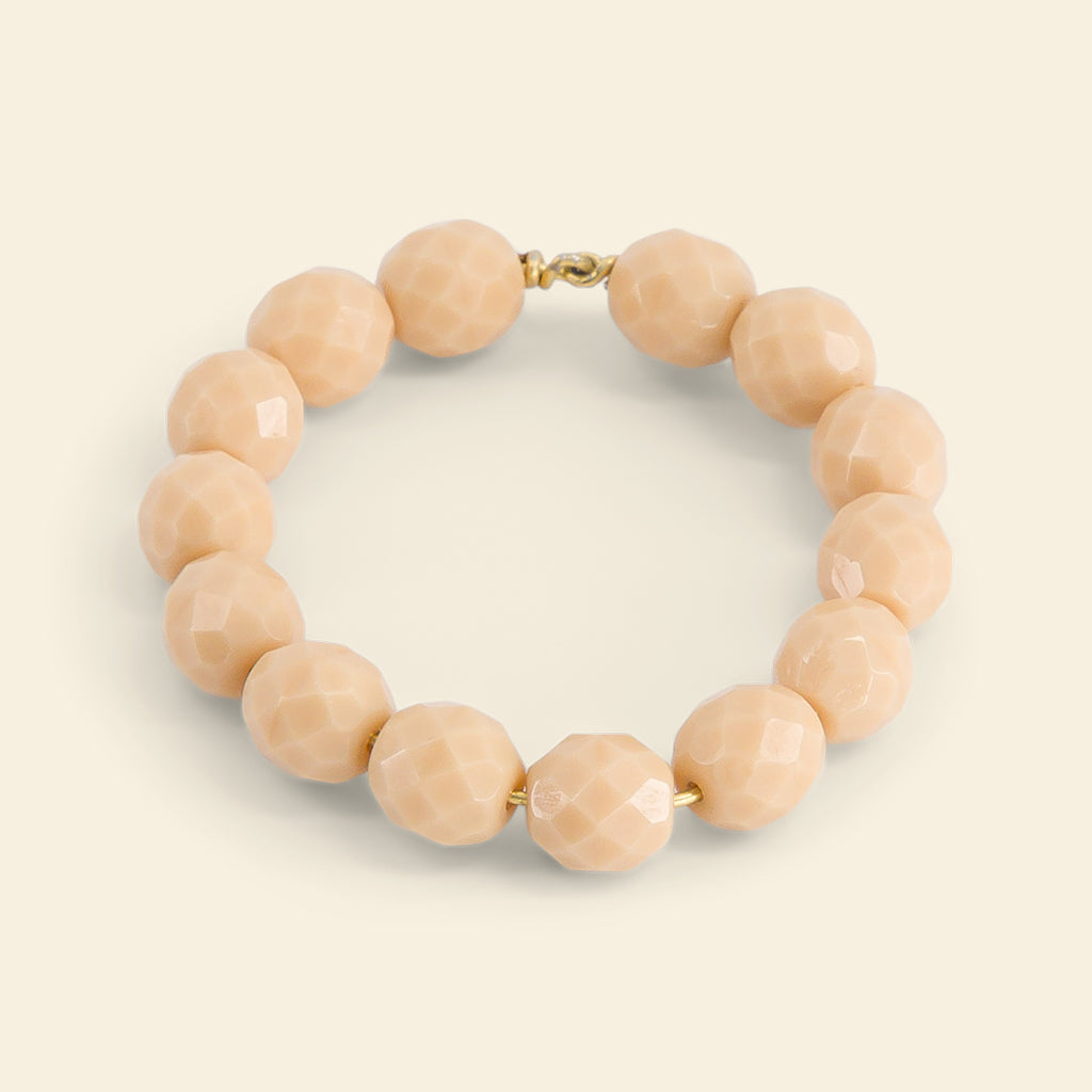 Les ronds de serviette bijoux perles Ivoire & Ocre