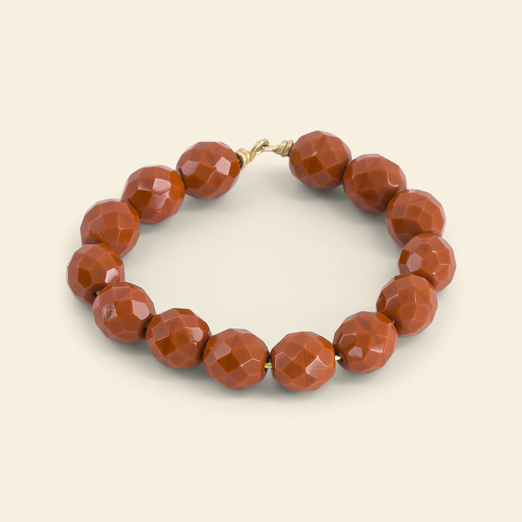 Les ronds de serviette bijoux perles Ocre & Jonquille
