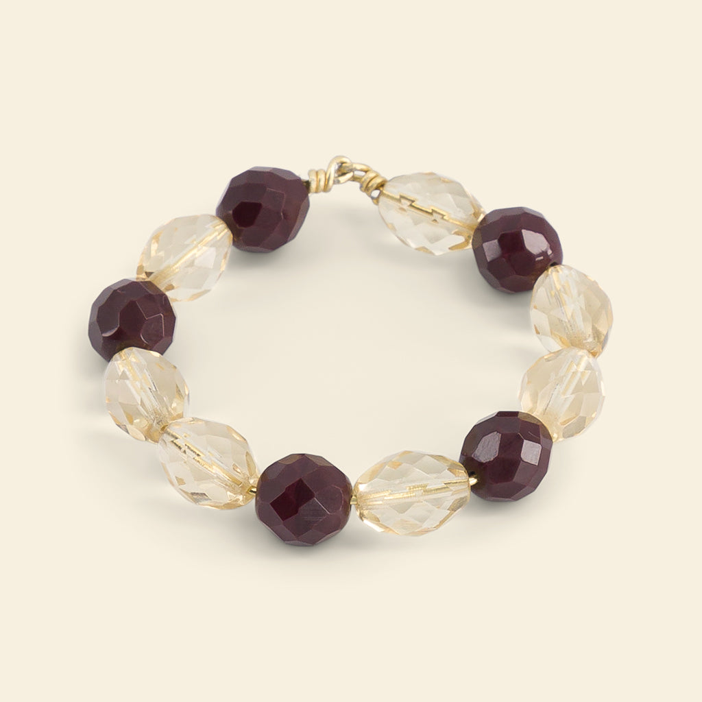 Les ronds de serviette bijoux perles Rubis & Jonquille