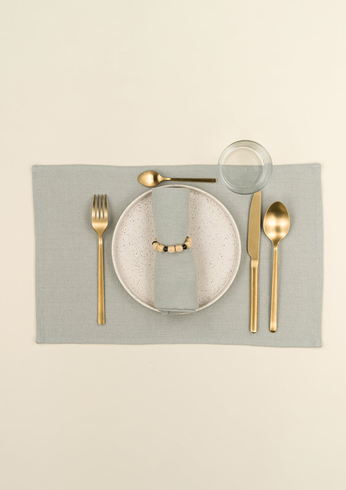 Le set de table en lin Vert d'eau