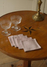 Les serviettes cocktail en lin Vieux rose