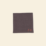 La serviette de table en lin Gris foncé