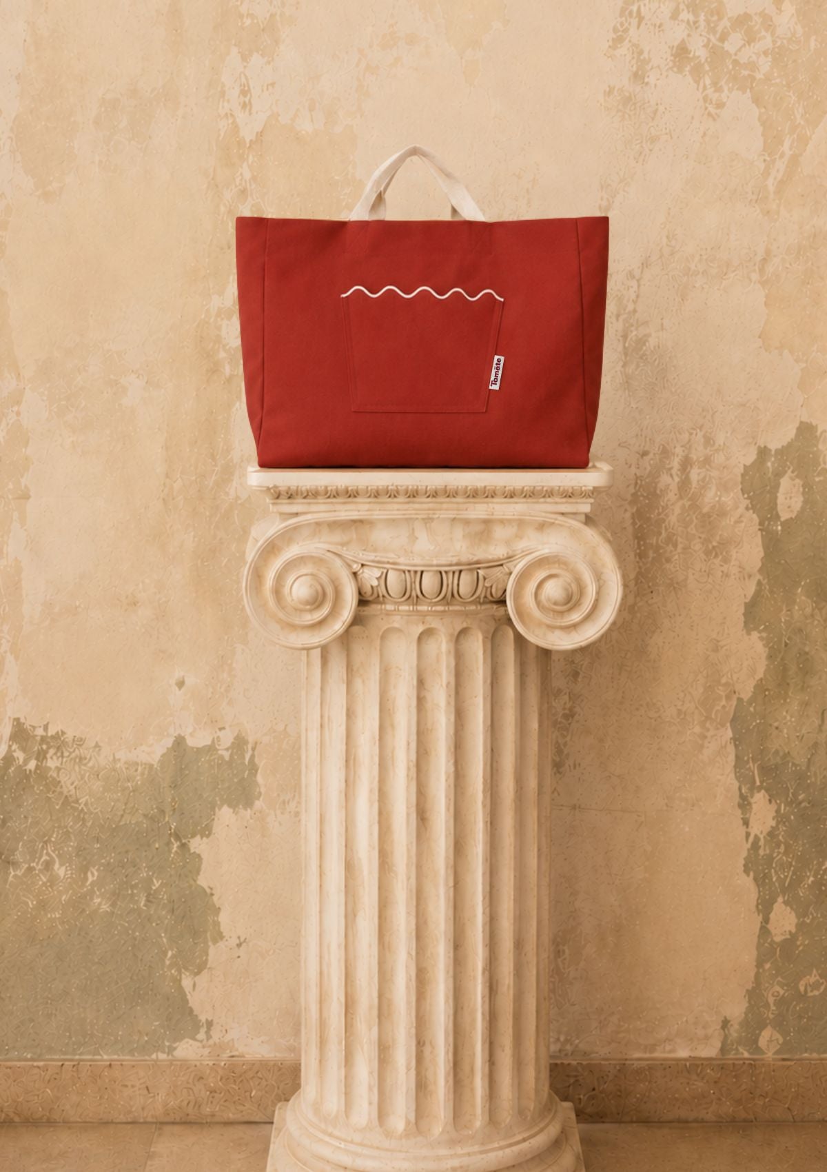 Le cabas Ondes Rouge & Blanc