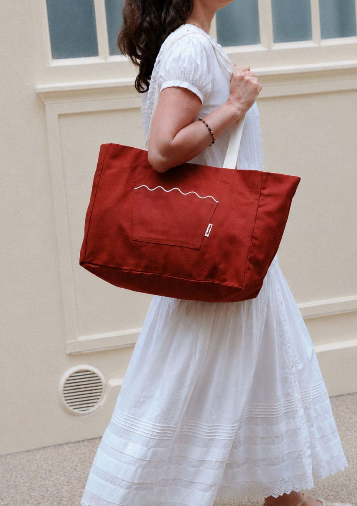 Le cabas Ondes Rouge & Blanc