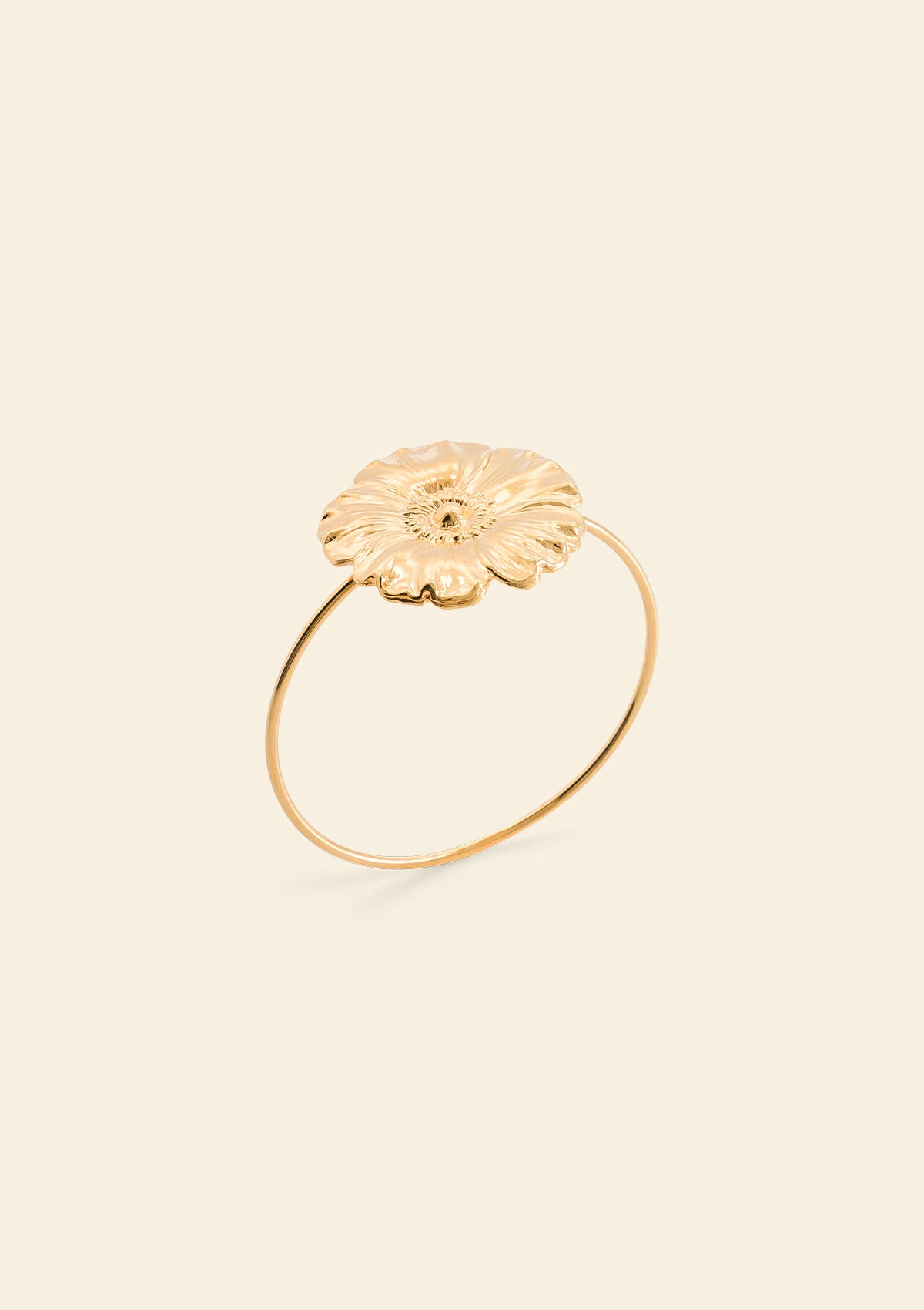 Le rond de serviette bijou or Bouton d'or
