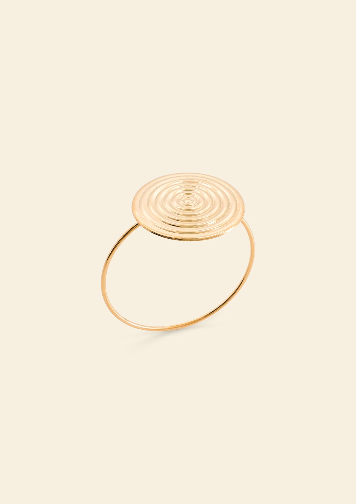 Le rond de serviette bijou or Spirale