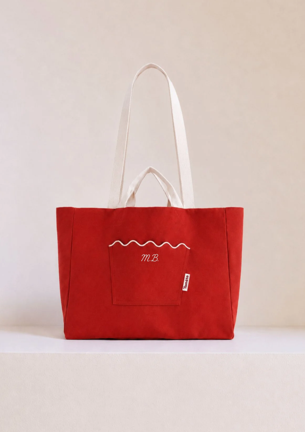 Le cabas Ondes Rouge & Blanc