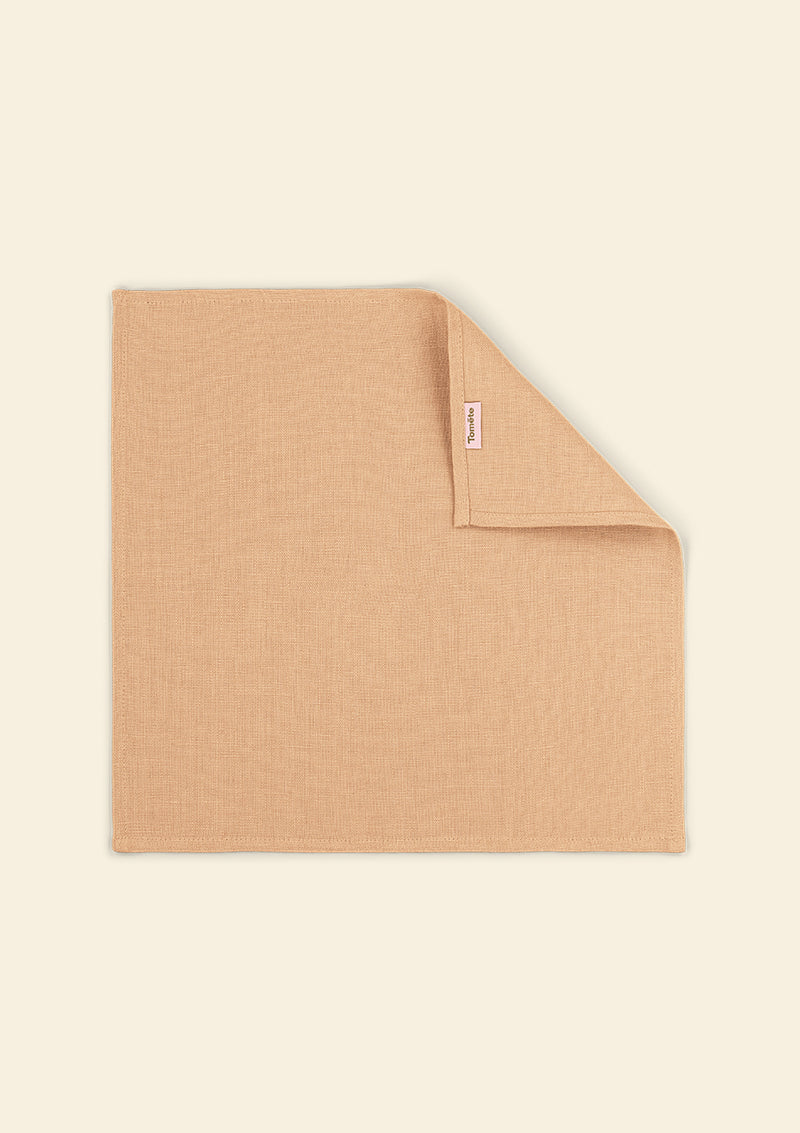Customizable ivory thick linen napkin