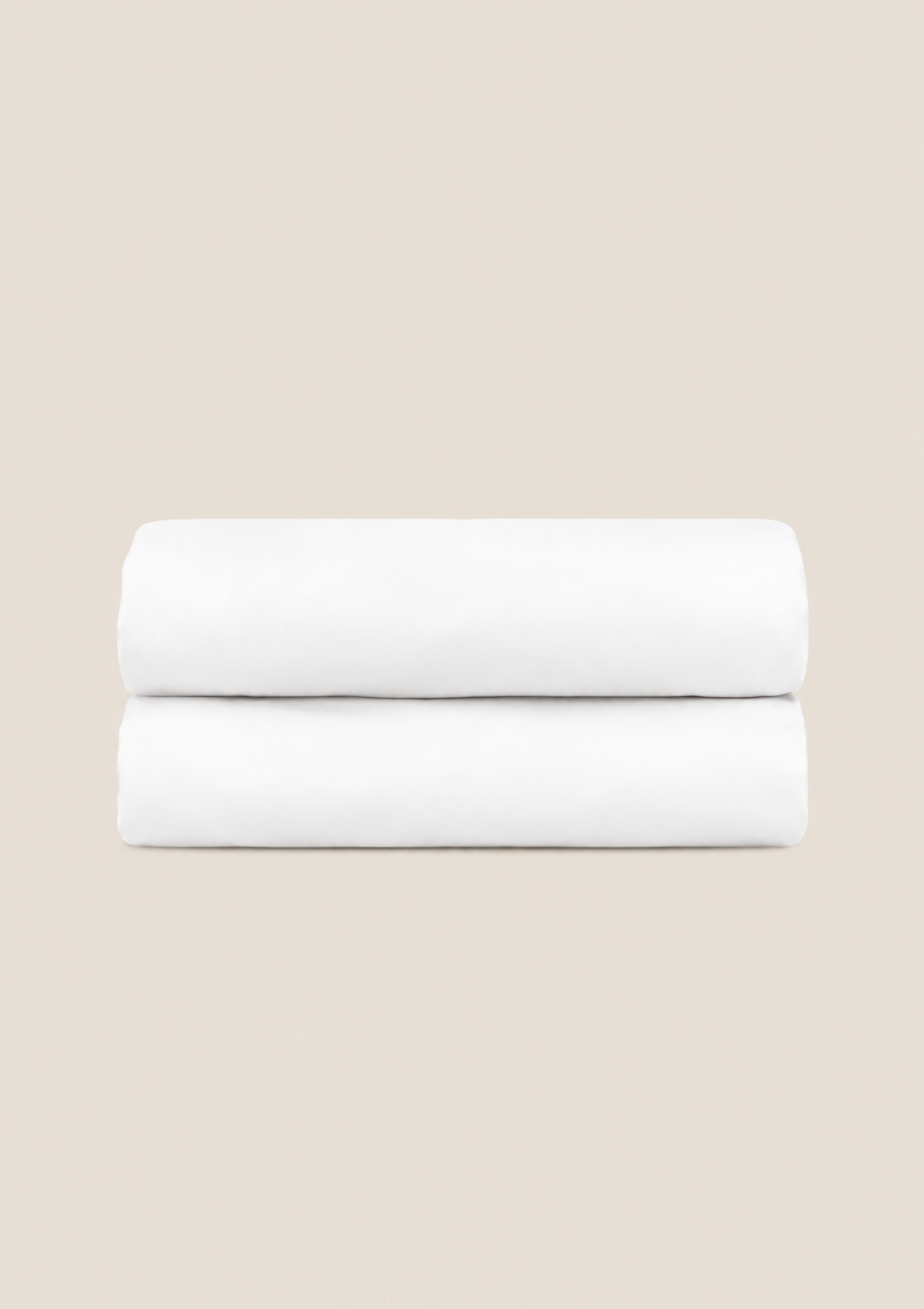 Le drap housse en percale de coton blanc