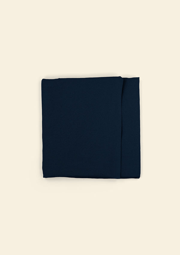 Navy thick linen tablecloth
