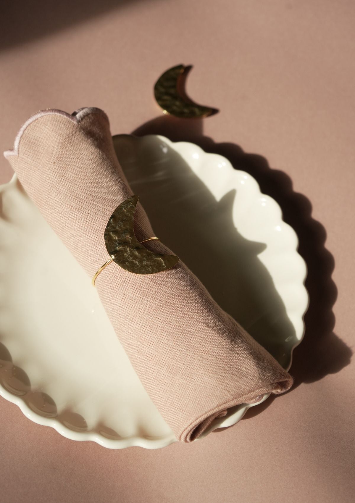 Le porte-couteau bijoux or Lune