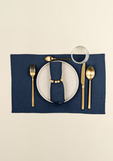 Le set de table en lin Bleu minéral