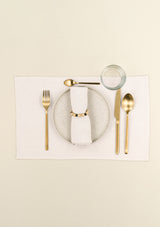 Customizable ivory thick linen placemat