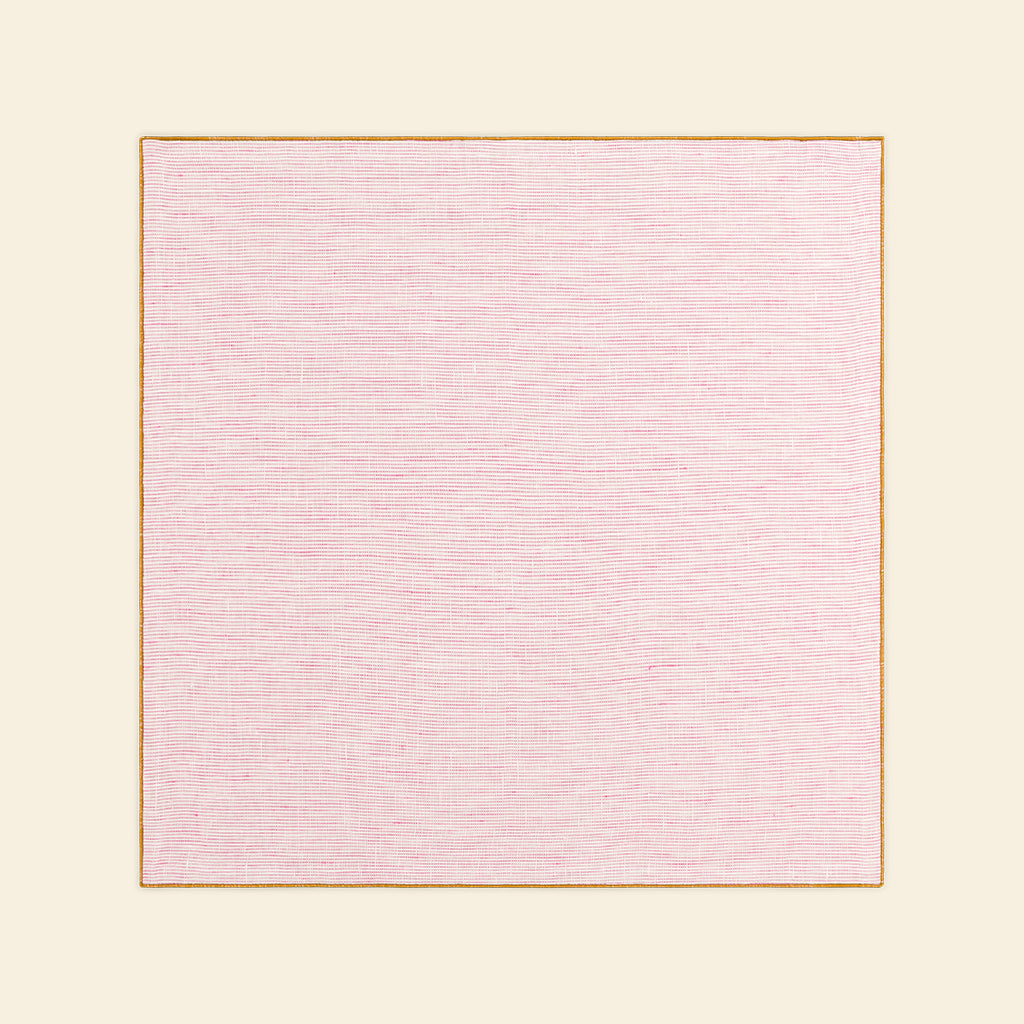 Linen napkins (set of 2) pink & white stripes