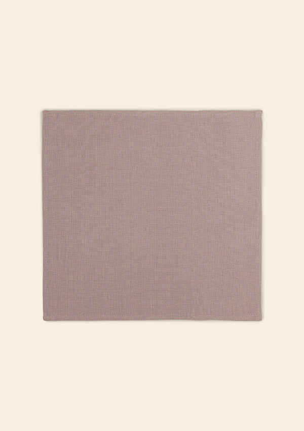 Customizable old pink thick linen napkin