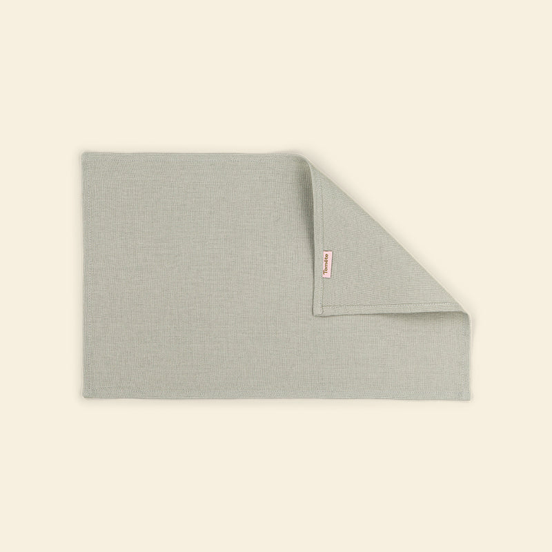 Customizable water green thick linen placemat