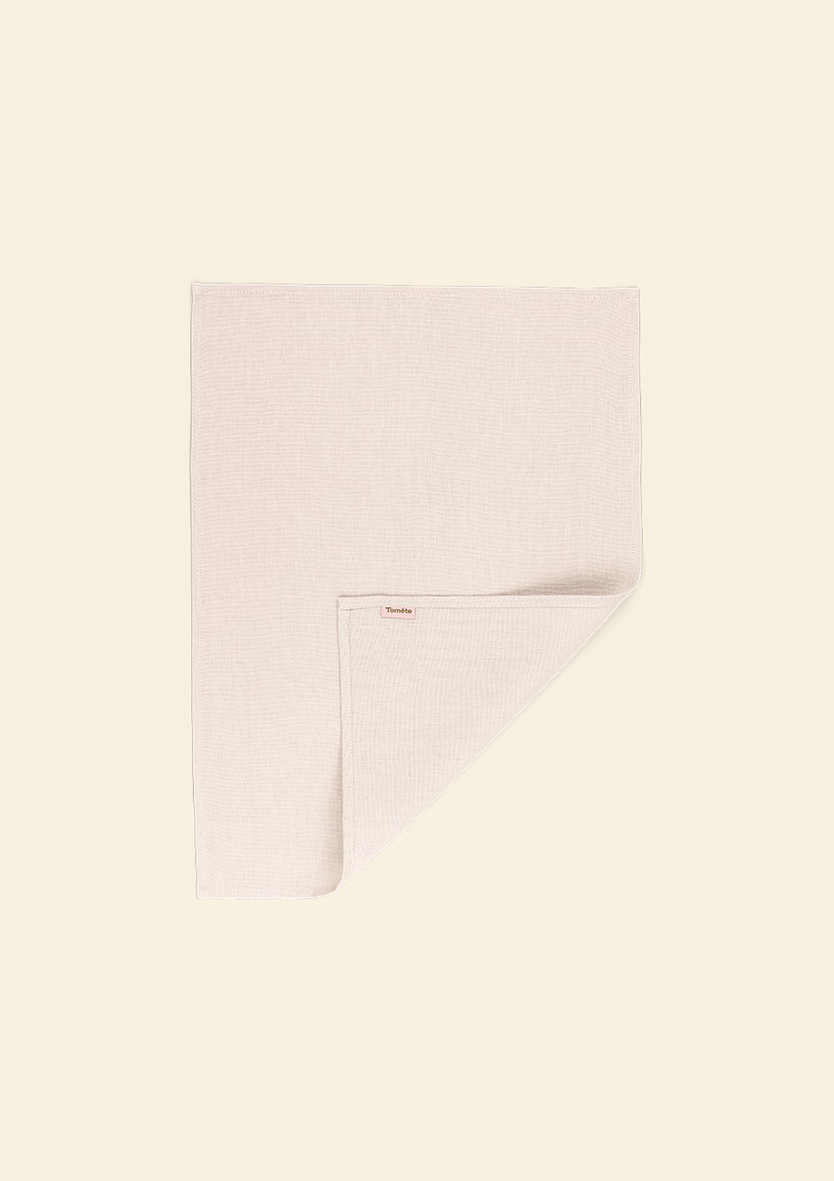 Ivory linen tea towel